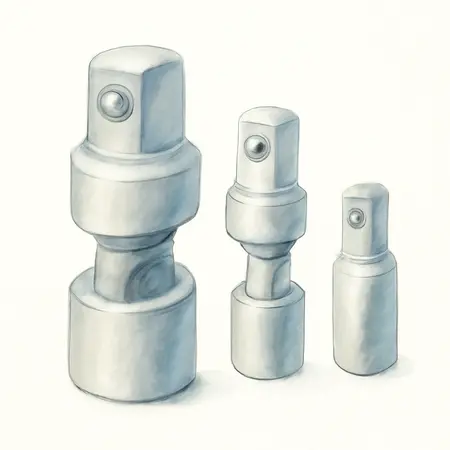 Water color illustrative image of a generic Universal Impact Joint Socket Adapter Set, 3 Piece