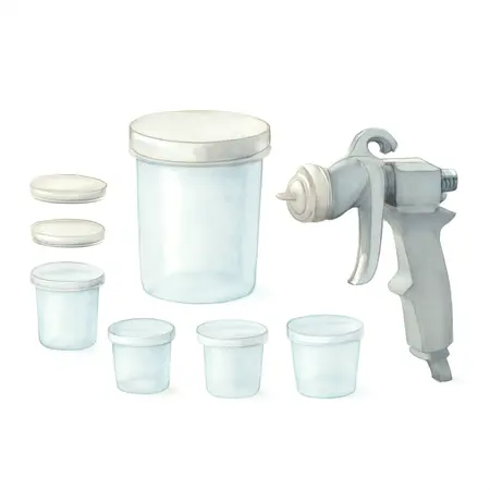 Water color illustrative image of a generic Universal Paint System Starter Kit, 17 Pc.