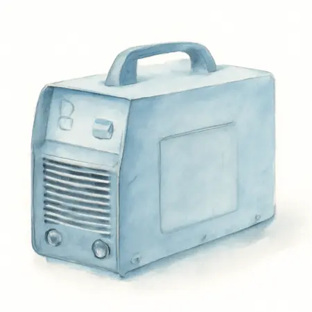 Water color illustrative image of a generic UNLIMITED 200 Professional Multi-Process Welder with 120/240V Input