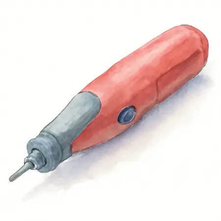 Water color illustrative image of a generic 0.6 Amp Variable Speed Precision Crafting Rotary Tool Kit, 36-Piece