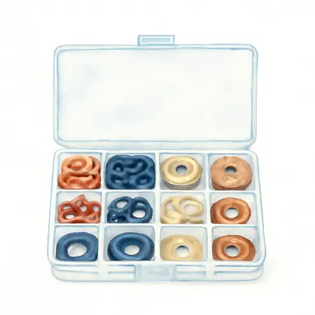 Water color illustrative image of a generic Washer/Seal Assortment, 141 Pc.