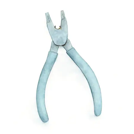 Water color illustrative image of a generic Watch Link Remover Pliers