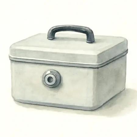 Water color illustrative image of a generic Waterproof and Fire Rated Document Safe