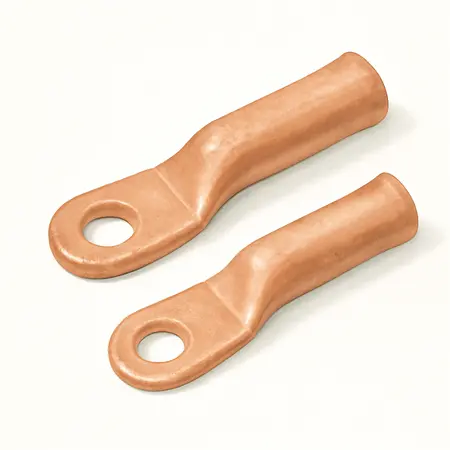 Water color illustrative image of a generic CHICAGO ELECTRIC Welding Cable Lugs - #2 AWG, 3/8 in. Stud, 2 Piece