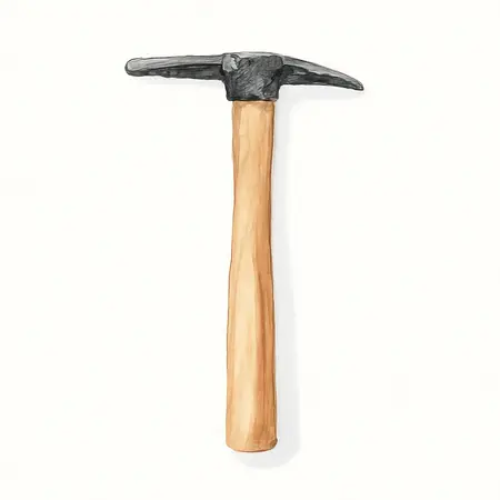 Water color illustrative image of a generic Welding/Chipping Hammer