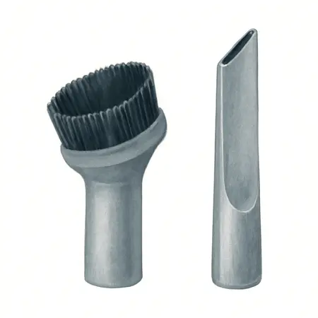 Water color illustrative image of a generic Wet/Dry Vacuum Dusting Brush and Crevice Tool Kit