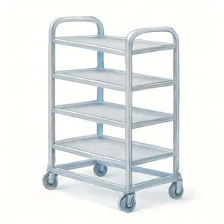 Water color illustrative image of a generic Wheel Dolly Storage Rack