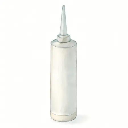 Water color illustrative image of a generic White Silicone Sealant