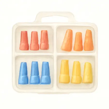 Water color illustrative image of a generic Wire Connector Assortment, 158 Piece