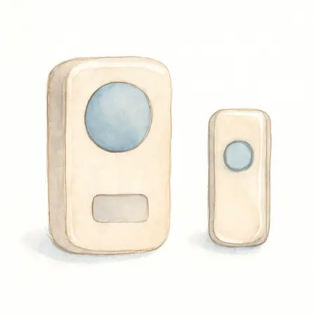 Water color illustrative image of a generic Wireless Security Alert System