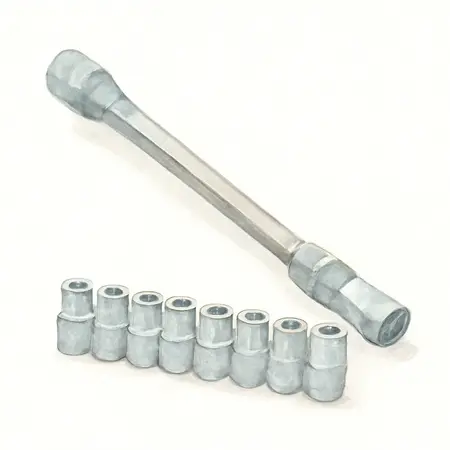 Water color illustrative image of a generic Wobble Socket Extension Set, 9 Piece