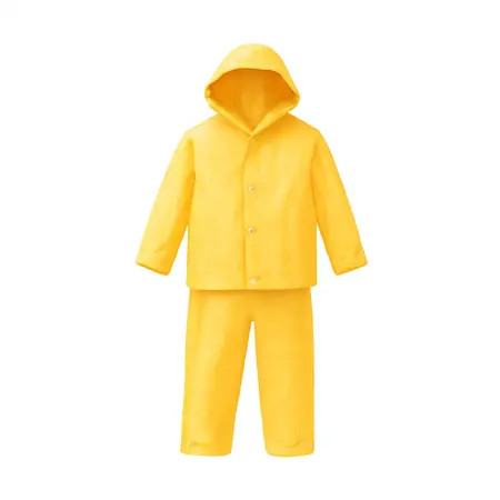 Water color illustrative image of a generic Yellow Rain Suit, X-Large, 2 Pc.
