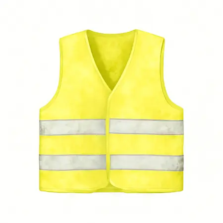 Water color illustrative image of a generic Yellow Reflective Safety Vest, X-Large