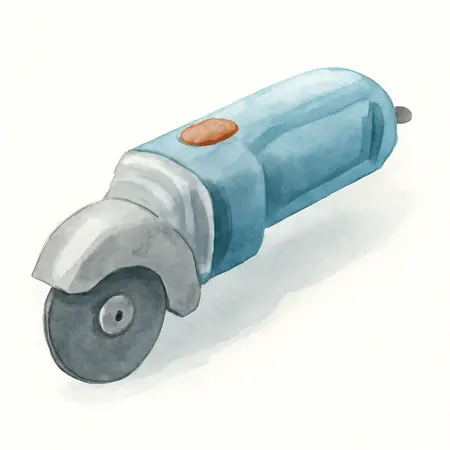 Water color illustrative image of a generic 0.9 Amp, 2 in. Mini Cut-Off Saw
