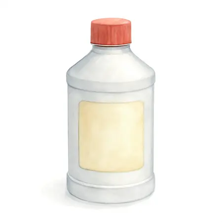 Water color illustrative image of a generic 12 fl. oz.  Synthetic DOT-3 Brake Fluid