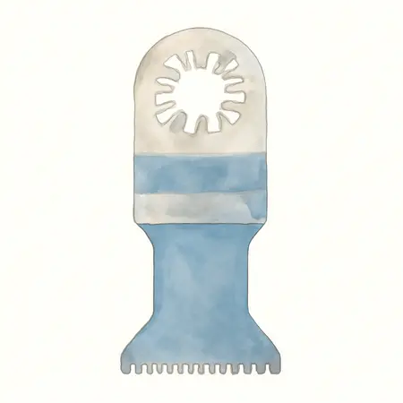 Water color illustrative image of a generic 1-3/8 in. Plunge and Linear Cutting Blade for Oscillating Multi-Tools