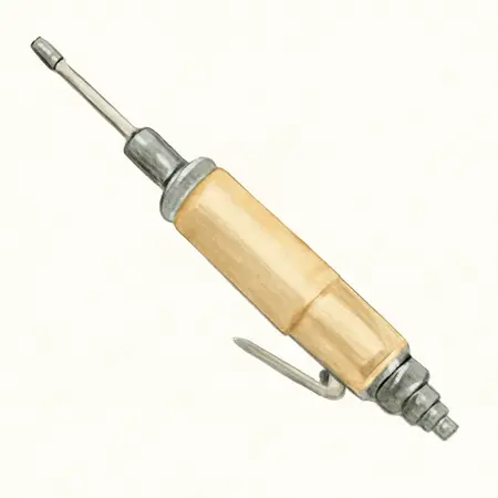 Water color illustrative image of a generic 1/4 in. Extended Air Die Grinder