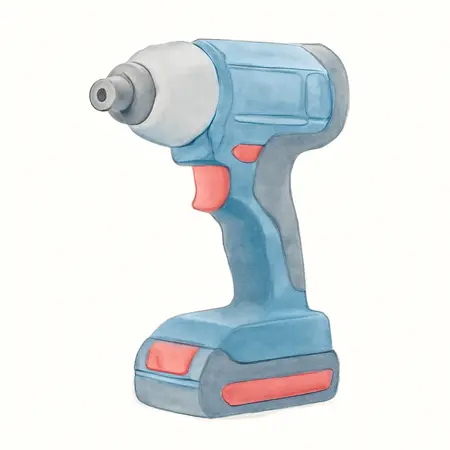 Water color illustrative image of a generic 20V Brushless Cordless 1/4 in., Hex, 3-Speed Impact Driver Kit