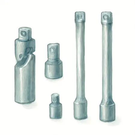 Water color illustrative image of a generic 3/4 in. Drive Socket Accessory Kit, 5-Piece