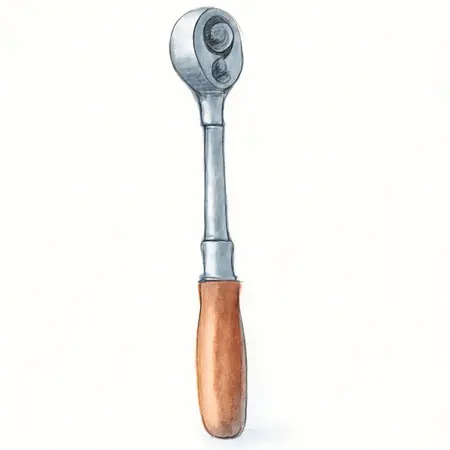 Water color illustrative image of a generic 3/4 in. Extendable Ratchet