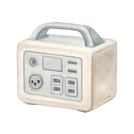 Water color illustrative image of a generic 350 Power Station, 350 Running Watts, 294 Wh Capacity