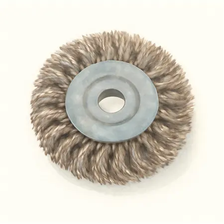 Water color illustrative image of a generic 4-1/2 in. x 4 in. x 3/4 in. Crimped Steel Wire Drum for Surface Conditioning Tools