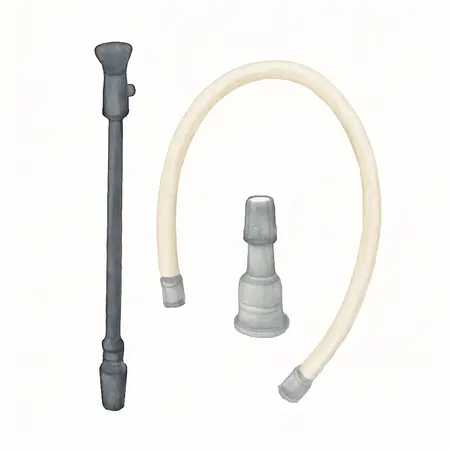 Water color illustrative image of a generic 4 Gallon Backpack Sprayer Part Replacement Kit, 3-Piece