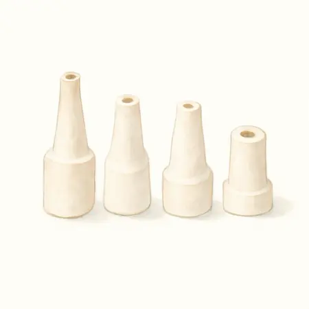 Water color illustrative image of a generic Ceramic Nozzle Assortment, 4-Piece