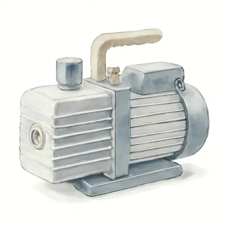 Water color illustrative image of a generic Deep Rotary Vane 2-Stage Vacuum Pump