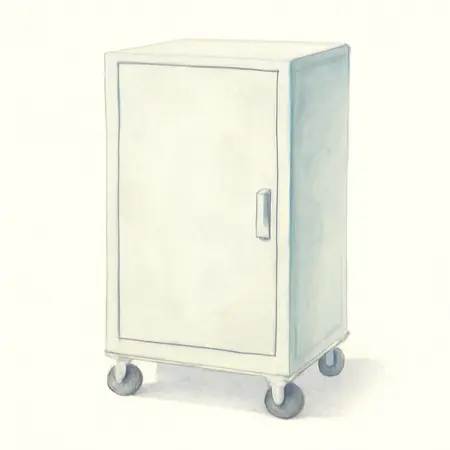 Water color illustrative image of a generic U.S. GENERAL 15 in. End Cabinet, Series 3, White