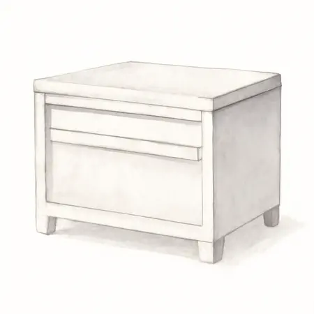 Water color illustrative image of a generic U.S. GENERAL 22 in. End Locker, Series 3, White