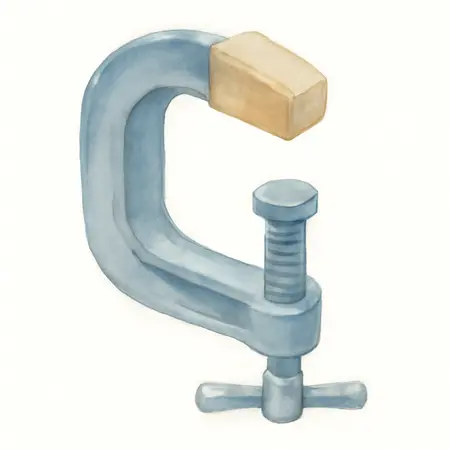 Water color illustrative image of a generic Vehicle Mount Rubber Tool Clamp