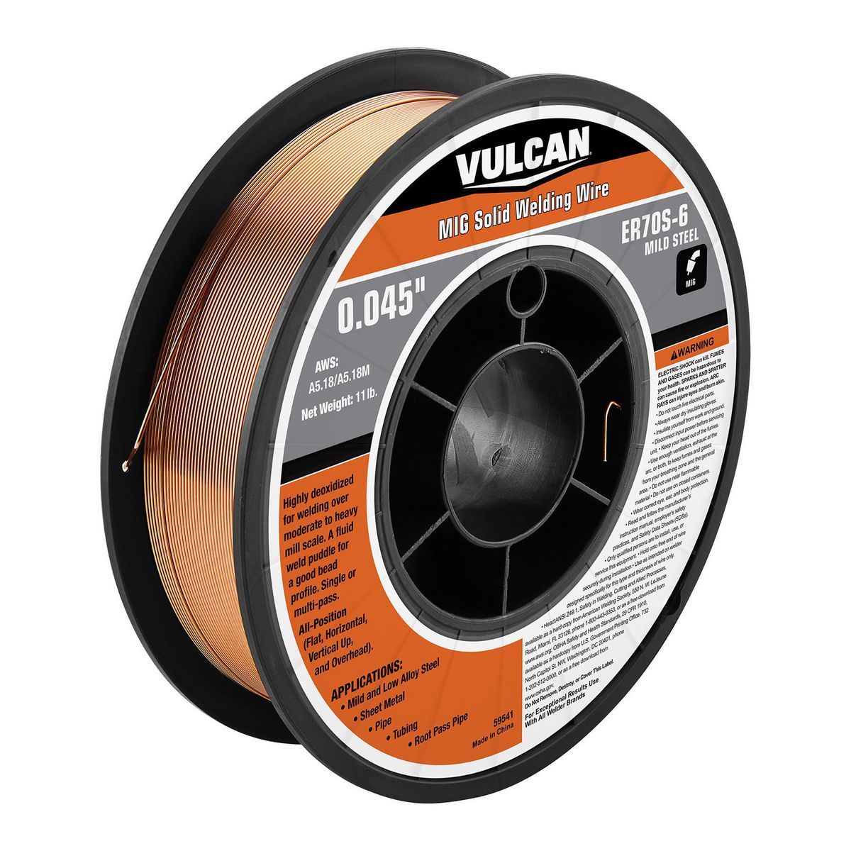 0.045 in. ER70S-6 MIG Solid Welding Wire, 11 lb. Roll