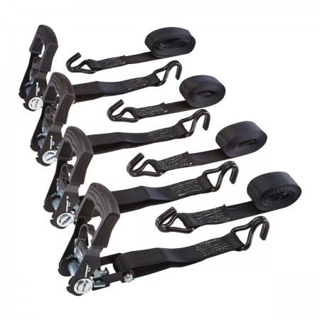 1000 lb. Capacity 1-1/2 in. x 10 ft. Ratcheting Tie Down Straps, 4 Pk.