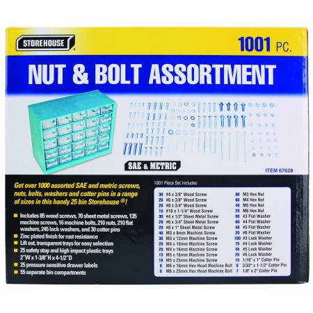 1001 Piece Nut and Bolt Storehouse®