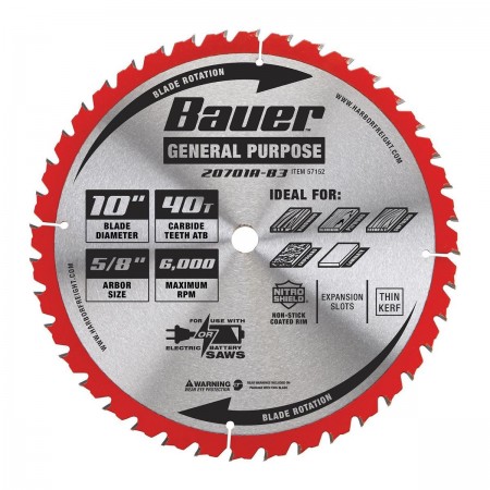 10 in. 40T General Purpose Circular Saw Blade