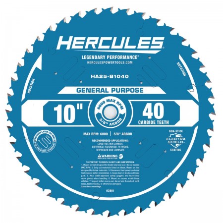 10 in. 40T General Purpose Miter & Table Saw  Blade