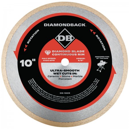 10 in. Continuous Rim Wet Cut Diamond Blade