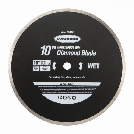 10 in. Continuous Rim Wet Cut Tile Saw and Masonry Diamond Blade