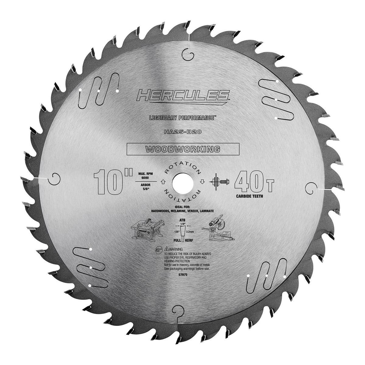 10 in., 40T Woodworking Miter and Table Saw  Blade