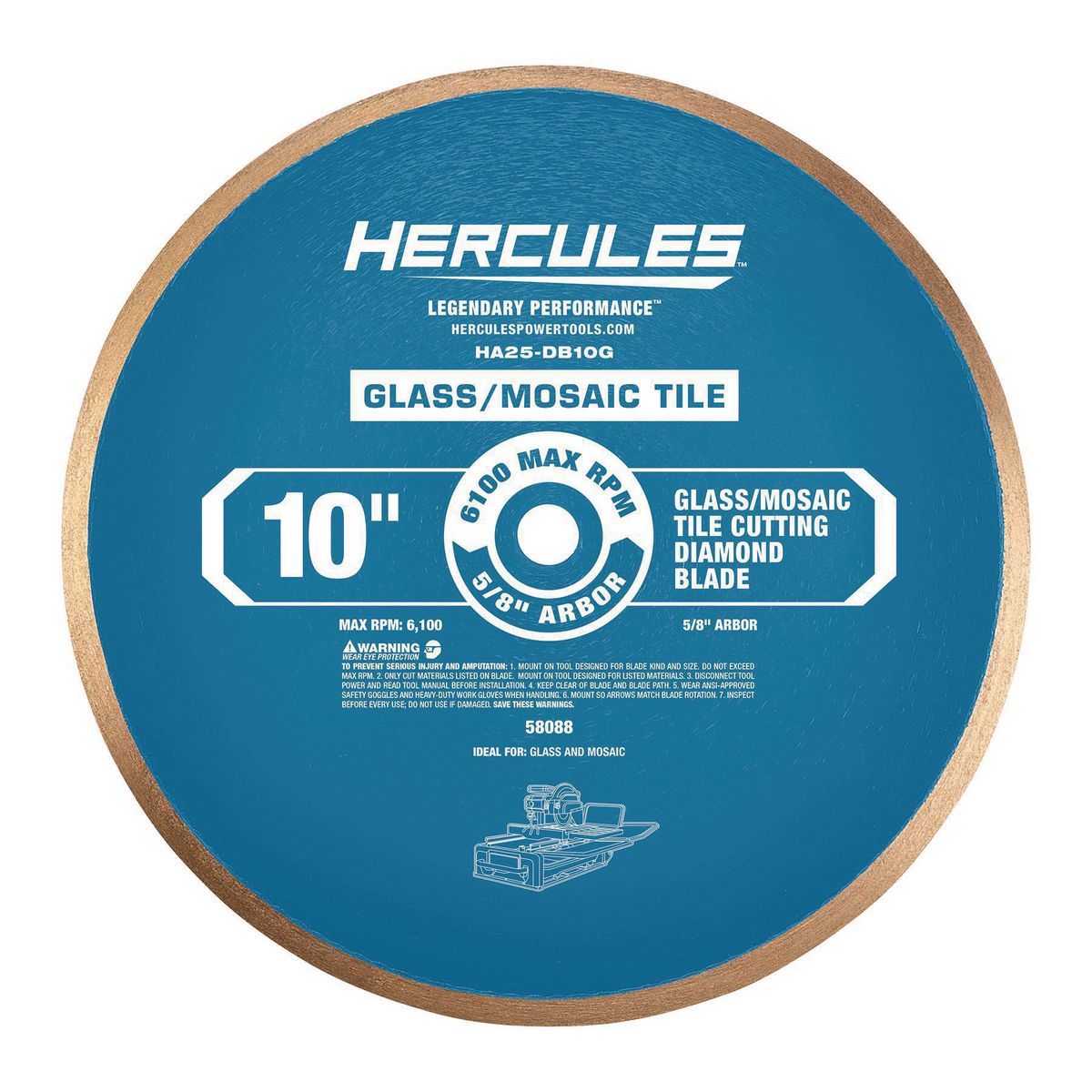 10 in. Glass and Mosaic Tile Diamond Blade