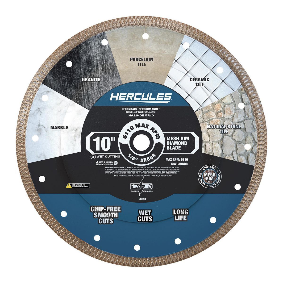 10 in. Professional Continuous Rim Diamond Blade with Mesh Rim