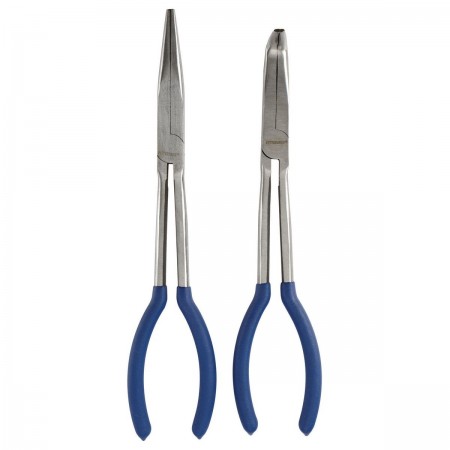 11 in. Straight & 90° Offset Long Reach Pliers, 2 Pc.