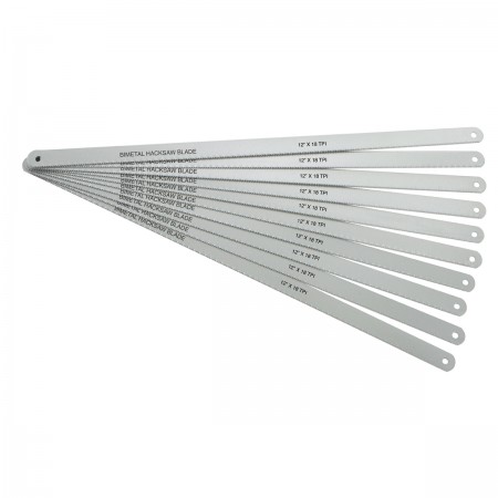 12 in. 18 TPI Bi-metal Hacksaw Blades 10 Pk.