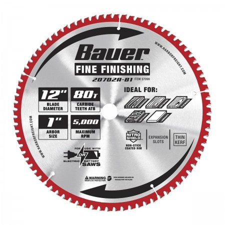 12 in. 80T Fine Finishing Circular Saw Blade