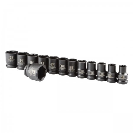 1/2 in. Drive Metric Impact Socket Set, 13 Pc.