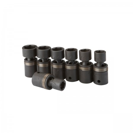 1/2 in. Drive SAE Impact Swivel Socket Set, 7 Pc.