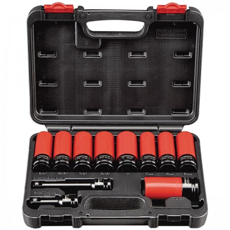 1/2 in. Drive Super High Torque Lug Nut Impact Socket Set, 11 Pc.