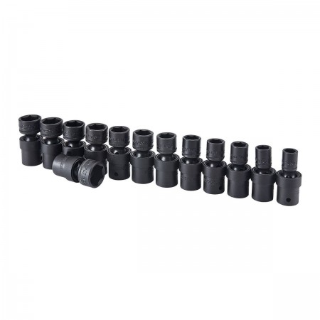 1/2 in.  Metric Impact Swivel Socket Set, 13 Pc.