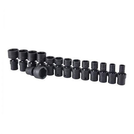 1/2 in.  SAE Impact Swivel Socket Set, 14 Pc.